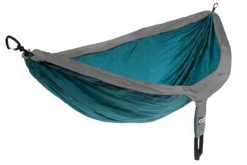 DoubleNest Türkis mit grauem Rand leichte Hängematte by ENO EN-DN011 color türkis