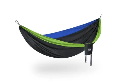 DoubleNest leichte dreifarbige Hängematte schwarz mit gelben und blauem Rand by ENO EN-DN014 color grün
